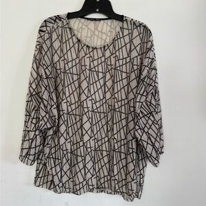 Zara Womens Spiderweb Woven Blouse Flowy Overlay Top, Size Medium